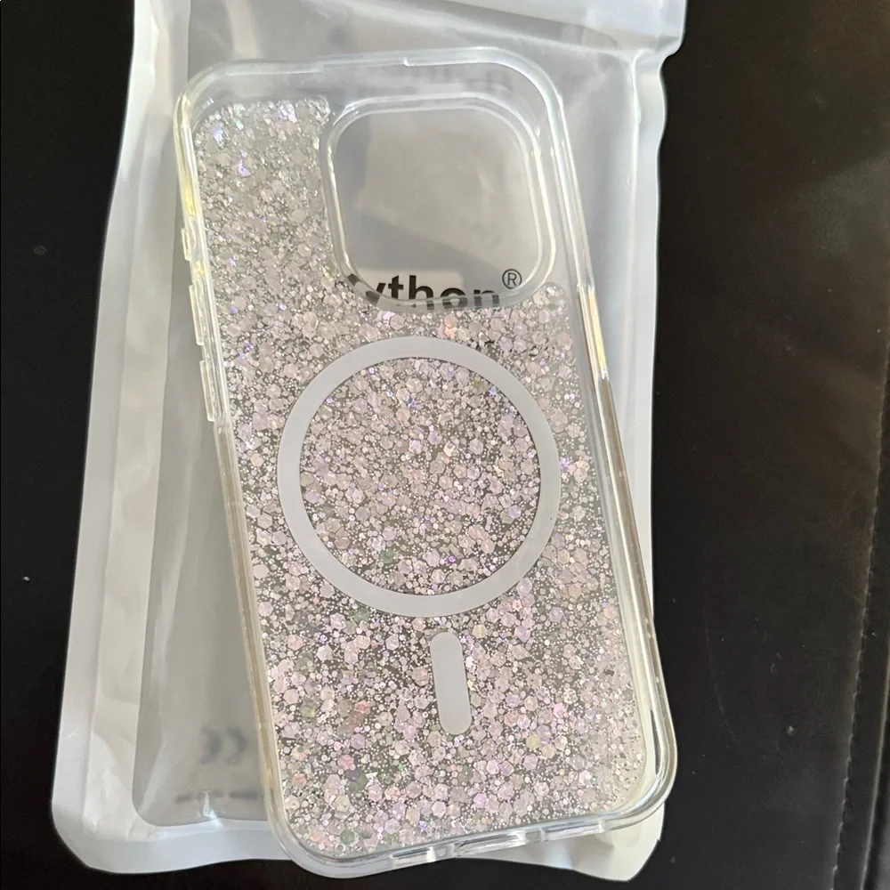 Glitter Phone Case with MagSafe Compatibility for iPhone 15 Pro